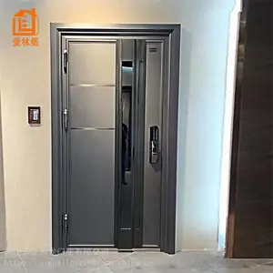 佛山不锈钢门厂批发韩式不锈钢防盗门推拉门中门小区进户门爱林堡入户门