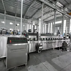鱼香鸡排油炸流水线 鱿鱼圈成套油炸加工设备