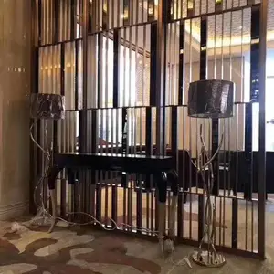 温州车间内装饰不锈钢屏风 拉丝钛金不锈钢屏风隔断 佛山厂家加工