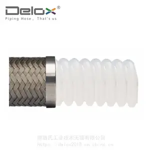 DELOX PTFE特氟龙钢丝编织软管_耐高温软管_波纹四氟软管