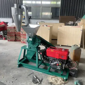 谷物齿盘粉碎机 360型化工原料磨粉机 双工家用齿盘磨面机
