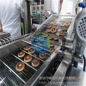 甜甜圈油炸机生产厂家 全自动甜甜圈油炸加工流水线价格 【恒品机械】