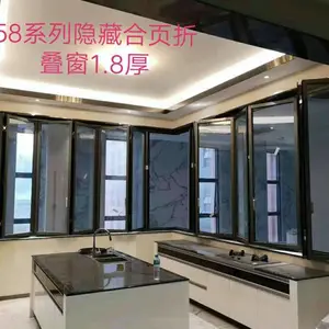 清远中空玻璃折叠门 防夹手设计 美观不占空间 金意享厂家