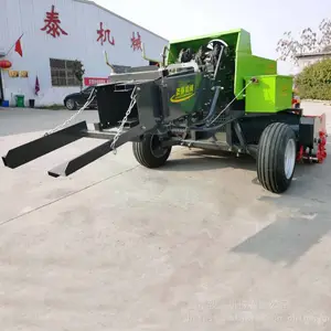 玉米杆捡拾切割打捆一体方捆机 棉花杆粉碎打捆方捆机