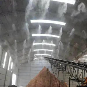 水泥厂砂石料仓喷淋除尘喷雾系统 大棚厂房高压雾化降尘喷雾设备