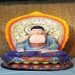 正圆木雕佛像生产厂家 三宝佛佛像 寺庙三宝佛 大型木雕佛像雕刻厂家