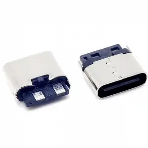 type-c焊线式母座 /2pin/ USB充电接口 简易款 焊线式连接器