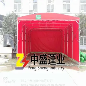 汉南推拉雨棚、车库雨篷、篮球场帐蓬、中盛蓬业公司