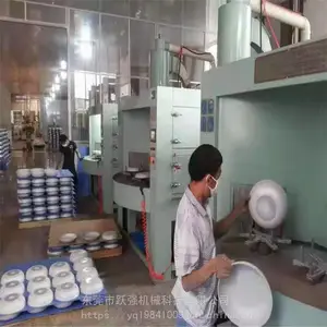 苏泊尔专用不粘锅炒锅自动喷砂机_YQ350型压铸铝锅自动喷砂机_锅类喷砂机