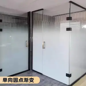 圆点渐变玻璃膜办公室隔断门透光磨砂玻璃贴膜白色雾化个性定制