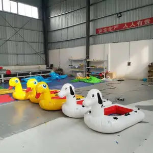 ***款水上乐园小黄鸭小狗船水面漂浮充气玩具批发