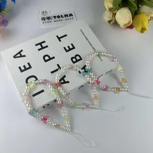外贸珠链源头厂家相机挂绳手腕短手机挂绳 音箱风扇U盘麻花尼龙伸缩调节扣吊绳钥匙扣挂绳涤纶环保编织挂绳