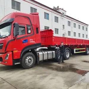 13米侧翻自卸半挂车批量发车,靠谱的半挂车厂家
