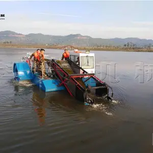 江苏全自动水草打捞船 浮萍收割机械