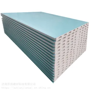 供应苏田吊顶墙面保温高承载力天蓝色硫氧镁净化板