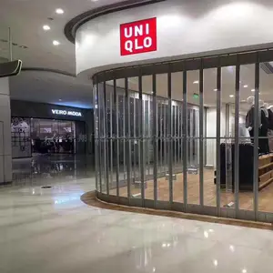 宇翔定制商场店铺汽车美容店铝合金折叠门隔断 推拉门 水晶折叠门