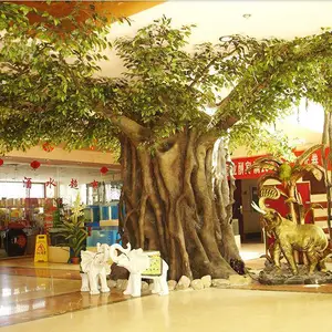 仿真水泥树桃花树水泥假树仿真树包柱子人造假树榕树