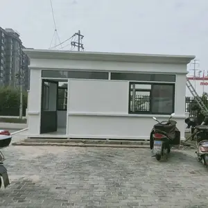 扬州小区门卫传达室岗亭设计公司-江都真石漆保安值班室制作工厂