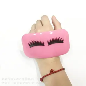 嫁接睫毛额头贴水凝胶硅胶透明粉色额头贴方形圆形可定制厂家直销放睫毛工具额头贴
