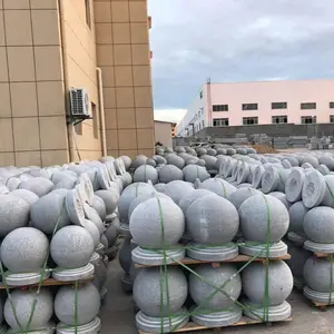 红河哈尼族彝族自治州人行道挡车石墩 40 50CM高花岗岩石球石柱子供应