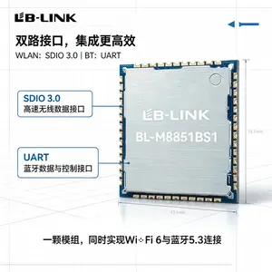 BL-M8851BS1 wifi6模块 SDIO接口 600M wifi+兰芽无线模组 OTT/IPTV/IPC高清播放器无线模块 深圳必联出品