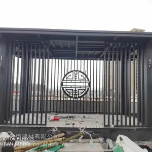 别墅四角铝合金凉亭_中式木纹铝合金凉亭制造商
