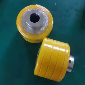 加工U型包胶轮 铁芯包胶滚轮 pu胶轮轴承包胶 聚氨酯材质 支持验厂