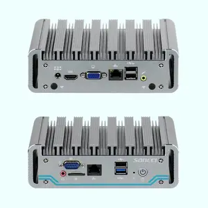 索奇soncci S4010嵌入式工控机 J4125无风扇工业电脑Console RJ-45串口壁挂迷你主机瘦客户机自助终端上电开机