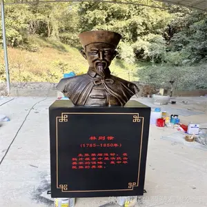 玻璃钢人物雕塑小品 玻璃钢仿铜人物雕塑 园林林侧徐人物雕塑