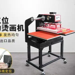 气动双工位套成衣服装T恤烫画机热转印机压烫机40X60可定制