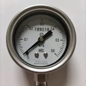 高精度不锈钢压力表Y-60,Y-100,Y-150,Y-250量程定制