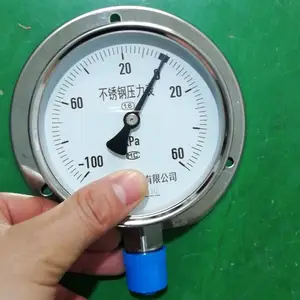 斯美特压力表 Y-100;0-0.4MPa 显示类型：指针；防护/防爆等级：IP55；外壳材质：特殊钢；介质：液体