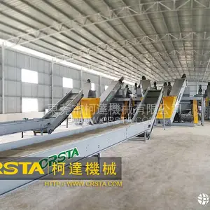 广东塑机厂供大型PET矿泉水瓶破碎清洗线、PET片材清洗设备厂家