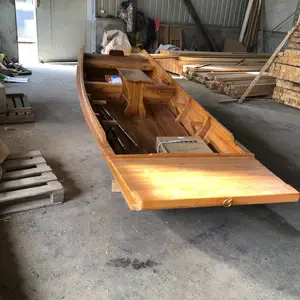 仿古木船景区中式游船旅游观光手划船渔船画舫船