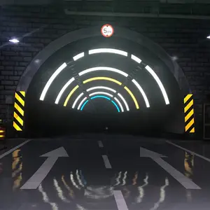 高速公路隧道反光环矿洞口交通防撞警示贴弧形反光圈