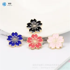 广东珐琅花朵胸针学生樱花校徽日本女警徽章
