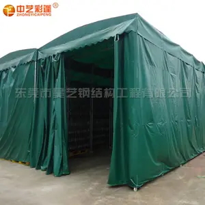 中艺彩蓬订做东莞雨棚桥头推拉棚大型活动仓库帐蓬移动仓库