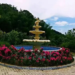 商业广场流水景观砂岩喷泉|欧式喷泉流水雕塑|喷水池装饰喷泉水钵