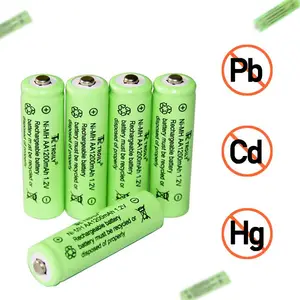 镍氢AA5号充电电池 1200mAh1.2V太阳能灯电池 足容现货
