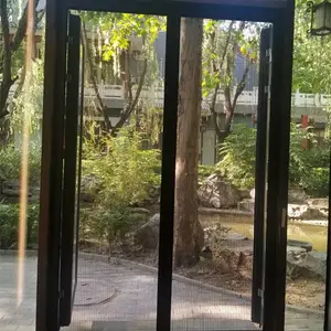 纱门厂家 风琴式纱门 侧拉纱门 意美达对拉式防蚊折叠纱门