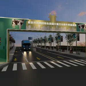 石家庄跨街龙门架施工-跨街广告牌骨架现场组装-早来广告