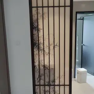 中式装修永不过时80后_新中式轻奢推拉花格门_山水花鸟实木隔断
