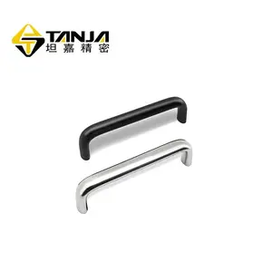 TANJA L34 镀铬光亮饰面数控设备把手 黑色铝合金厨具把手 器械拉手