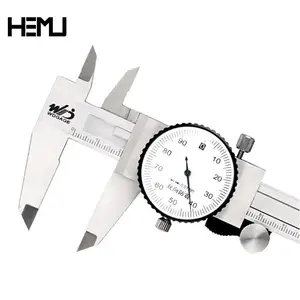 禾木(HEMU)带表卡尺闭式不锈钢游标卡尺高精度表式卡尺表盘防震