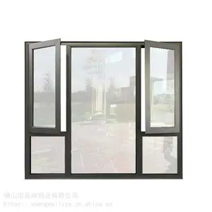 佛山厂家生产现代简约别墅商用房隔音隔热断桥铝合金平开窗