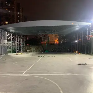 成都市定做商铺伸缩雨棚 仓储固定棚 仓库推拉棚