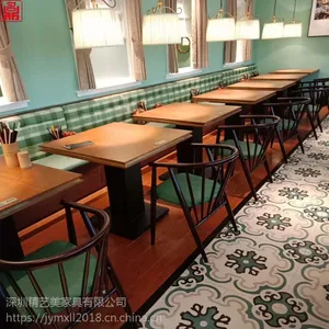 香港茶餐厅防火板餐桌椅子卡座深圳精艺美港式家具订制