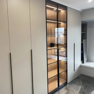 北欧风定制橱柜衣柜衣帽间酒柜极简玻璃门定制全屋家具家居定做