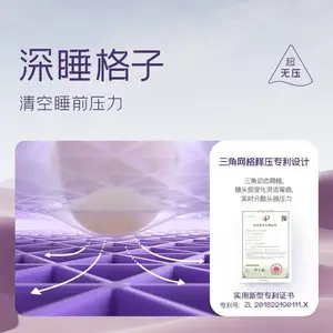 翼眠舒适睡眠格子枕头芯无压枕透气高低波浪形颈椎枕头***基本款