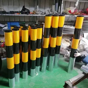 公路边车辆防撞钢管警示柱 152管径2.0厚烤漆隔离铁路桩